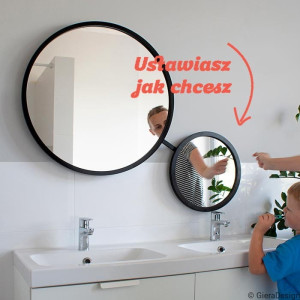 Lustro Scandi DUO – obrotowe, czarne