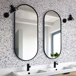 Lustro Ambient Slim – owalne w czarnej ramie do
łazienki