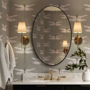 Lustro Scandi Slim owalne czarne