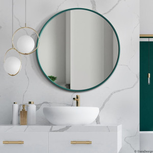 Lustro Scandi Slim – zielona rama