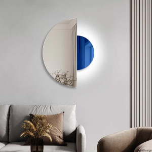 Lustro Luna — podświetlane, niebieskie
