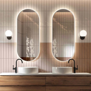 Lustro Ambient Slim – białe podświetlane