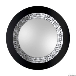 Lustro Glamour czarne – fi 88 - Outlet