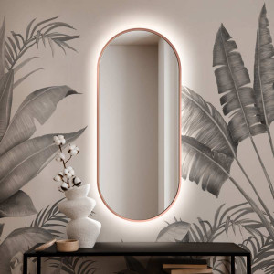 Lustro Ambient Slim – miedziane podświetlane