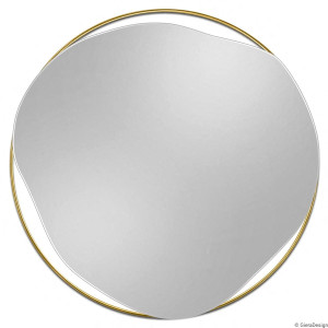 Lustro Ring Lapis w mosiężnej ramie 40 cm - Outlet