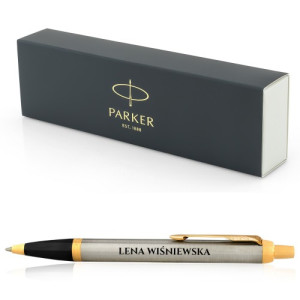 Długopis Parker IM Brushed Metal GT z grawerem – elegancki prezent z personalizacją