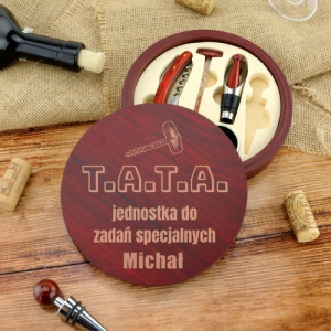 Personalizowany zestaw akcesoriów do wina dla taty - Zadania Specjalne