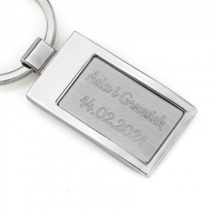 Personalizowany brelok do kluczy z grawerem ze stali chirurgicznej – Nasz kąt