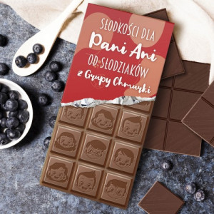 Personalizowana czekolada dla nauczycielki Lindt 70% kakao - słodki prezent