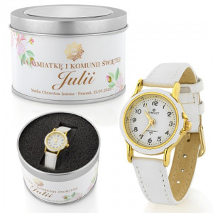Zegarek komunijny dla dziewczynki Perfect z personalizowanym pudełkiem
