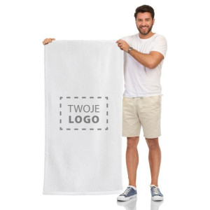 Ręcznik plażowy hotelowy 70 x 140 cm z nadrukiem logo - personalizowany gadżet reklamowy