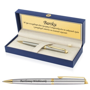 Długopis Waterman Hemisphere Stalowy GT z grawerem personalizowanym - Drogowskaz
