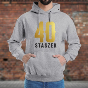 Bluza z kapturem na 40 urodziny męska personalizowana XL - Przekroczyłeś 40