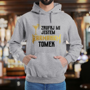 Bluza z kapturem dla barmana XXL z personalizowanym nadrukiem - Zaufaj mi