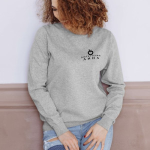 Bluza damska dla dietetyczki z personalizowanym nadrukiem i imieniem, szary melanż, rozmiar S