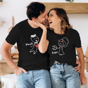 Koszulki dla par z nadrukiem Przyciągasz mnie – bawełniane T-shirty dla zakochanych