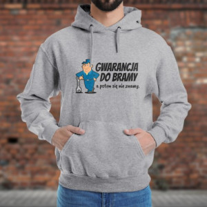 Bluza z kapturem dla mechanika z nadrukiem „Gwarancja do bramy” L