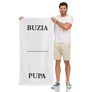 Ręcznik kąpielowy 70 x 140 cm z zabawnym nadrukiem dla chłopaka - Dobra strona