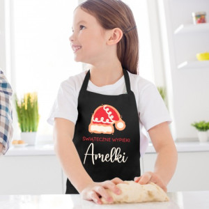Fartuch kuchenny dziecięcy z imieniem do świątecznych wypieków