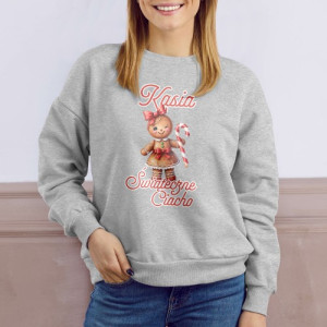 Bluza damska świąteczna z personalizowanym nadrukiem - Świąteczne Ciacho, rozmiar S