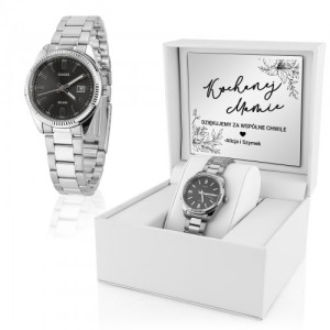 Zegarek damski Casio LTP-1302D na bransolecie dla mamy z dedykacją - elegancki prezent na wspólny czas