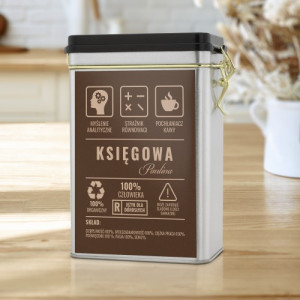 Personalizowana puszka na kawę dla księgowej – Strażnik równowagi