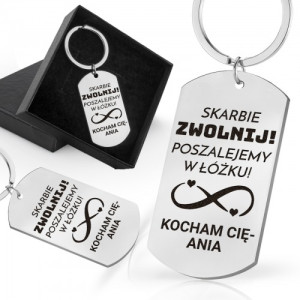 Nieśmiertelnik brelok z grawerem dla chłopaka i męża – personalizowany prezent Poszalejemy Razem