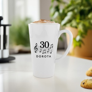 Kubek latte na 30 urodziny dla audiofila z nadrukiem 450 ml