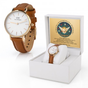 Zegarek damski Daniel Wellington DW00100228 na bierzmowanie z dedykacją - Światło Wiary