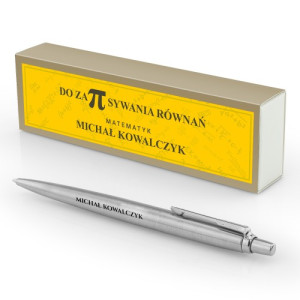 Długopis Parker Jotter stalowy z grawerem dla matematyka na prezent