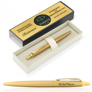 Personalizowany długopis Parker Jotter Luxury Web Gold z grawerem dla dyrektora na prezent