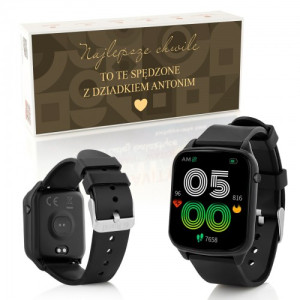 Smartwatch męski GRAVITY GT3-3 dla dziadka – elegancki zegarek sportowy z monitoringiem zdrowia i personalizacją