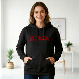 Bluza damska z kapturem czarna z nadrukiem „Zołza” M