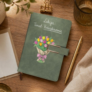 Notes A5 dla nauczycielki z personalizowanym nadrukiem - eleganckie podziękowanie