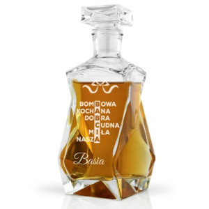 Personalizowana karafka do whisky z grawerem dla babci – prezent Super Babcia