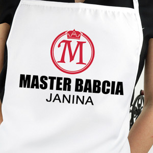 Personalizowany fartuszek kuchenny dla babci z imieniem - prezent MasterBabcia