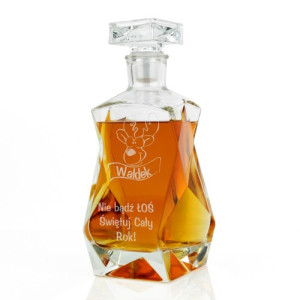 Karafka do whisky z grawerem świątecznym dla niego - personalizowany prezent „Świętuj cały rok”