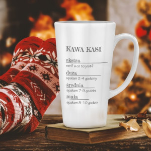 Kubek latte z personalizacją dla niej – ceramiczny kubek na kawę 450 ml Porcja kawy