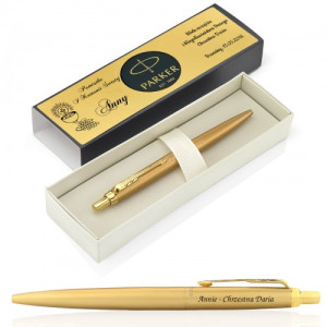 Parker Jotter West Gold z grawerem na Komunię Świętą – długopis personalizowany Kielich