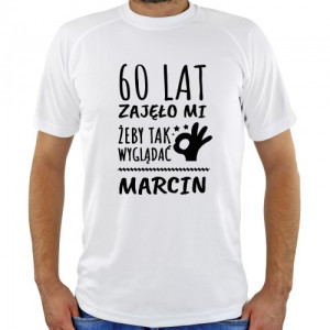 Koszulka na 60 Urodziny Męska M - Śmieszny Nadruk, Personalizowany Prezent