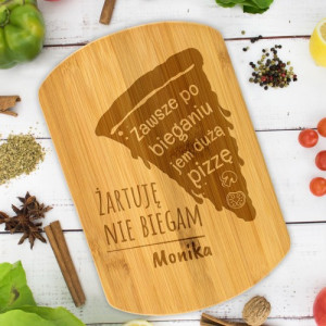 Deska bambusowa do krojenia z grawerem dla biegaczki - Zawsze po bieganiu