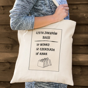 Bawełniana torba na zakupy z personalizowanym nadrukiem – Lista Zakupów