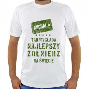 Koszulka męska dla żołnierza z nadrukiem „Najlepszy na świecie” L