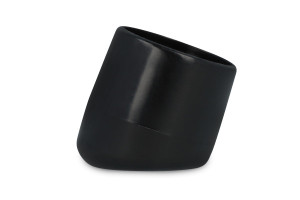 Kappen für Rundrohr schräg 22 mm schwarz