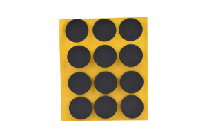 Anti Rutsch Pads selbstklebend 28 mm schwarz (12 Stück)
