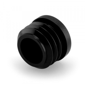 Runde Stopfen schwarz 19 mm