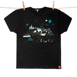 Tshirt Męski Kraków Wawel czarny 3XL