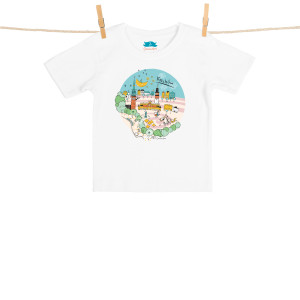 Tshirt Dziecięcy Kraków Panorama biały 2 lata