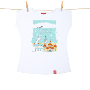 Tshirt Damski Sopot Molo biały XL