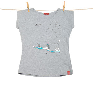 Tshirt Damski Sopot Kutry szary S